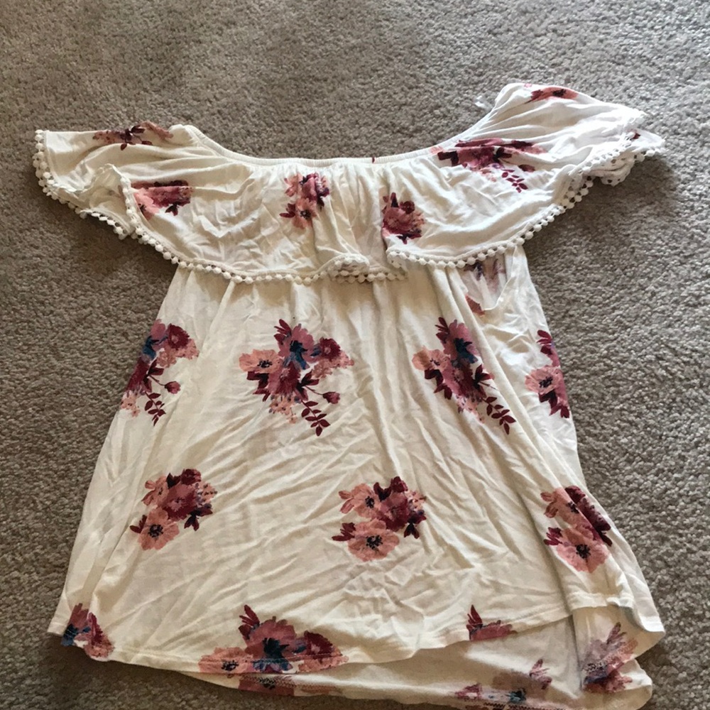 Floral off the shoulder blouse